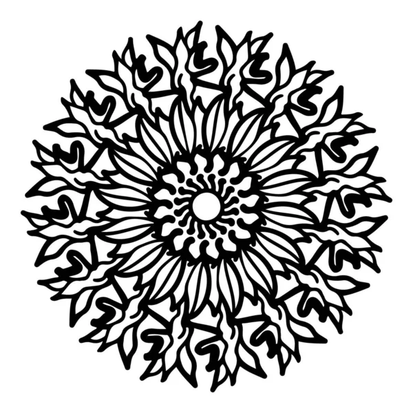Mandala padrão redondo vintage. Logotipo com mandala doodle. Tribal — Vetor de Stock