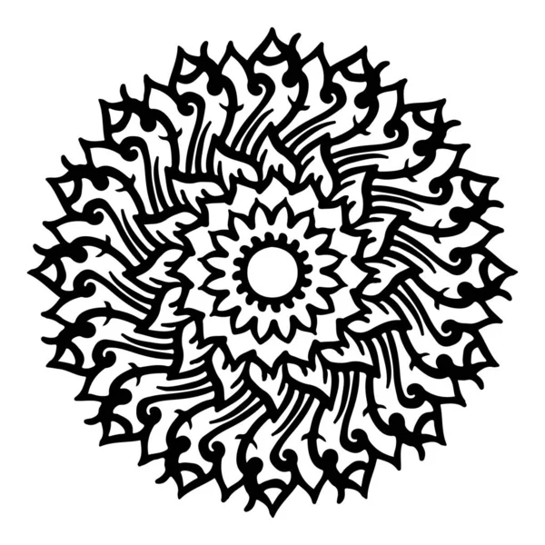 Mandala padrão redondo vintage. Logotipo com mandala doodle. Tribal — Vetor de Stock