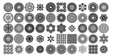 Mandala yuvarlak desenli vintage. Kabile kına Hintli ve Arap aksanı