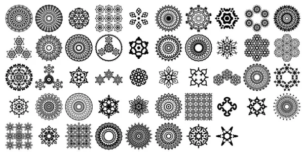 Mandala yuvarlak desenli vintage. Kabile kına Hintli ve Arap aksanı