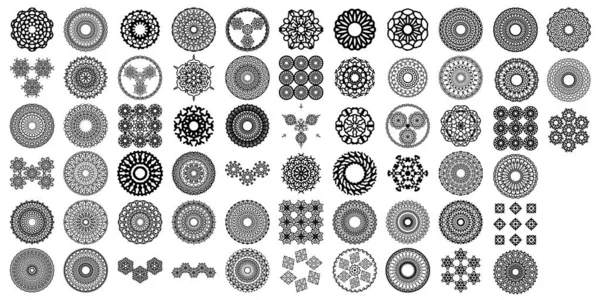 Mandala yuvarlak desenli vintage. Kabile kına Hintli ve Arap aksanı