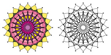 Mandala round pattern vintage
