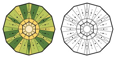 Mandala round pattern vintage