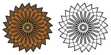 Mandala round pattern vintage