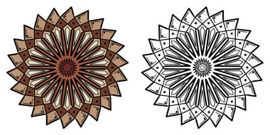 Mandala round pattern vintage