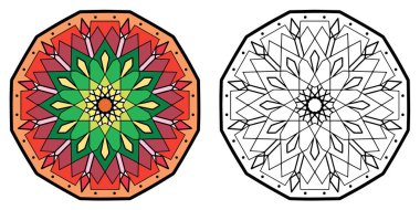 Mandala round pattern vintage