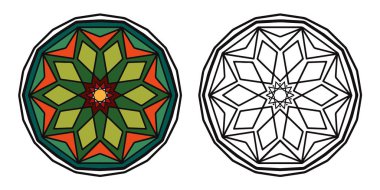 Mandala round pattern vintage