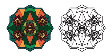 Mandala round pattern vintage