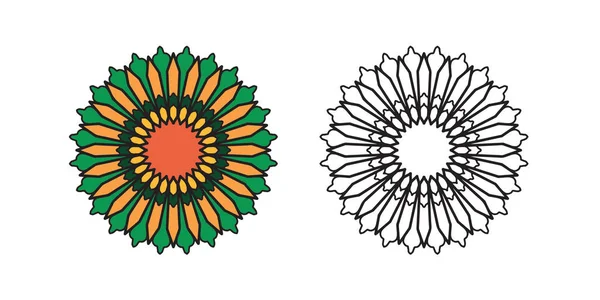 Mandala round pattern vintage. Tribal henna indian and arabic mo — Stock Vector