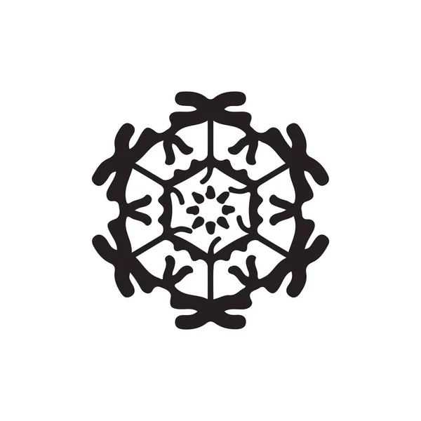 The logo. mandala artwork. doodle style — ストックベクタ