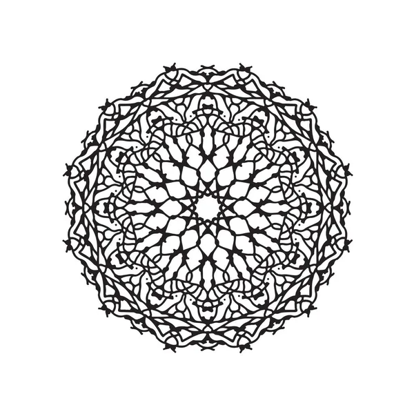 El logotipo. obra de arte mandala. estilo garabato — Archivo Imágenes Vectoriales