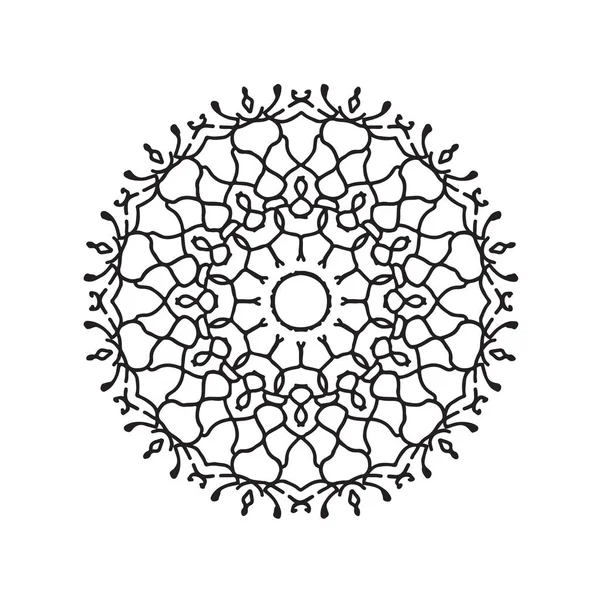 Le logo. illustration de mandala. style doodle — Image vectorielle