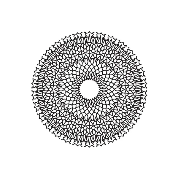 A logó. Mandala műalkotás. Doodle stílus — Stock Vector