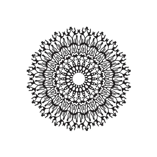 A logó. Mandala műalkotás. Doodle stílus — Stock Vector