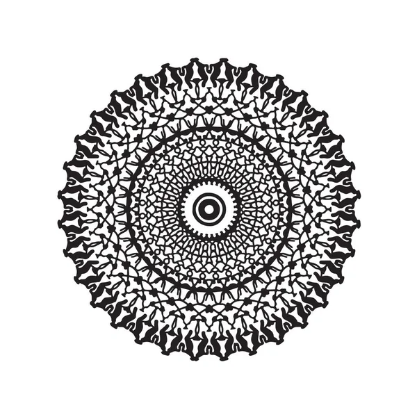 El logotipo. obra de arte mandala. estilo garabato — Archivo Imágenes Vectoriales