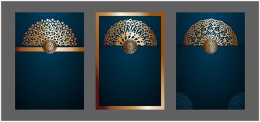 A4 mandala arkaplanını altın arabesk desenli Arapça Doğu stili ile kapla. Baskı, poster, kapak, broşür, broşür, pankart. vecto için dekoratif mandala.