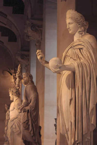 Coleção Estátuas Gregas Antigas Louvre Paris — Fotografia de Stock