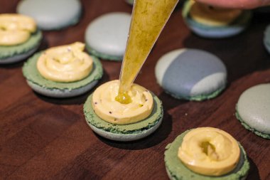 macarons krema ile doldurma