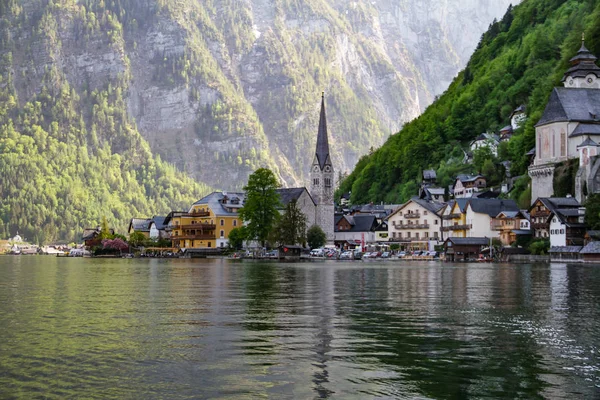 Scenic View Famous Hallstatt Lake — Stock Photo, Image