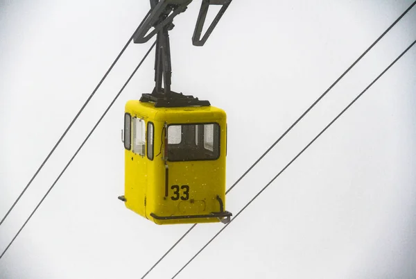Black cable cart lift with the wires