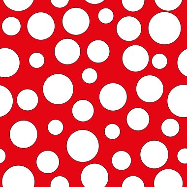 kırmızı ve beyaz noktalar pürüzsüz tekrar desen yazdırma arkaplanı