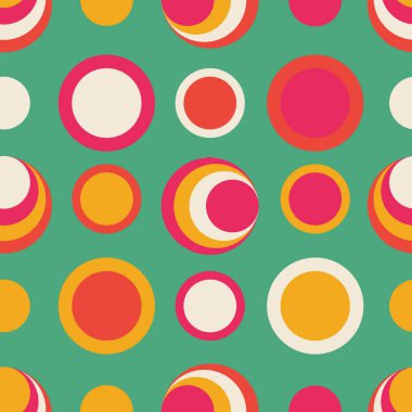 Retro renkli noktalar pürüzsüz desen yazdırma arka plan tasarımı.