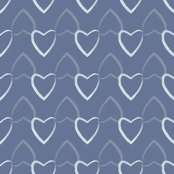 Vintage colored hearts background seamless pattern print design — Stock Vector