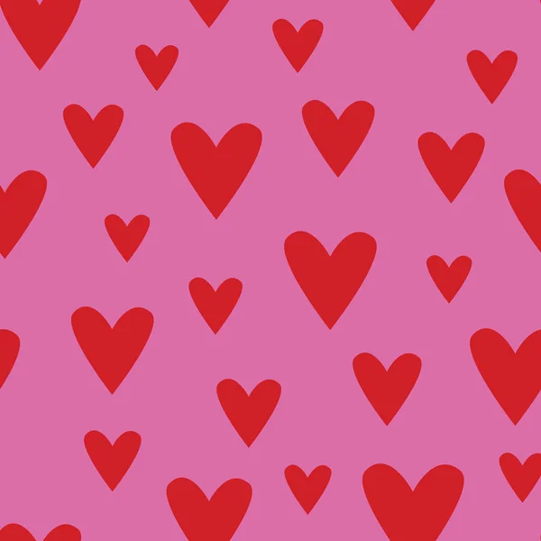 Little hearts multi seamless pattern print background design — Stock Vector