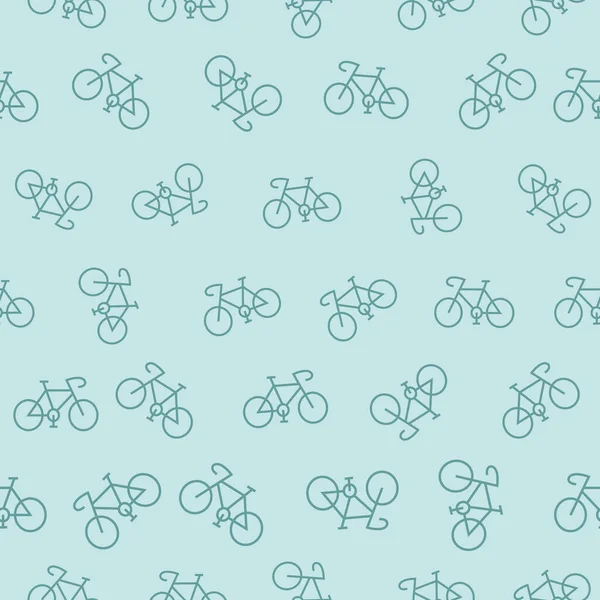 Blue green bikes pattern print background design — Stock Vector