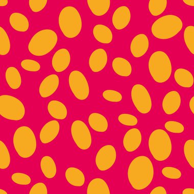Fuşya arkaplan üzerinde turuncu oval desen dizaynı
