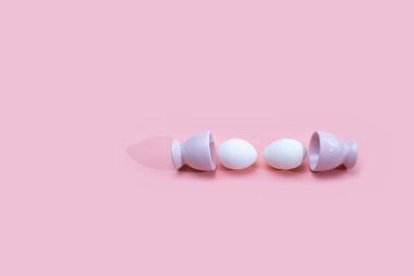 .Pembe Paskalya Yumurtaları Arkaplanı.