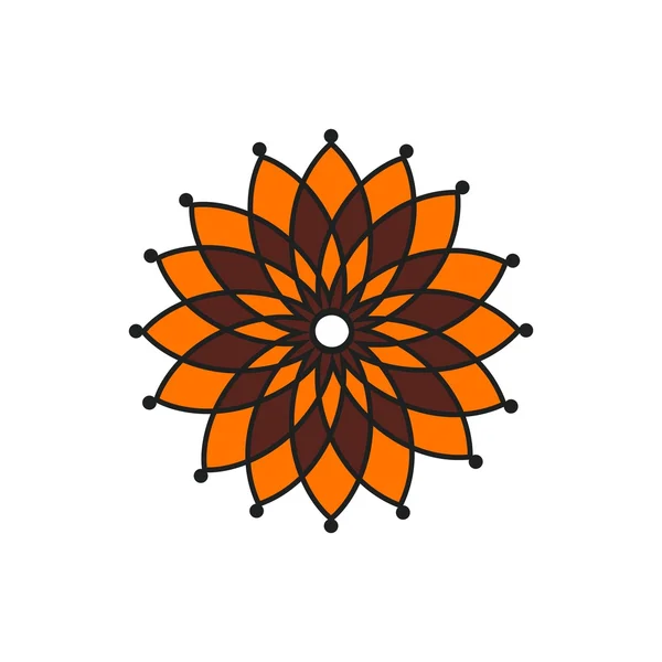 Islam, Arabic, Indian, ethnic element. Vector flower — Stock Vector