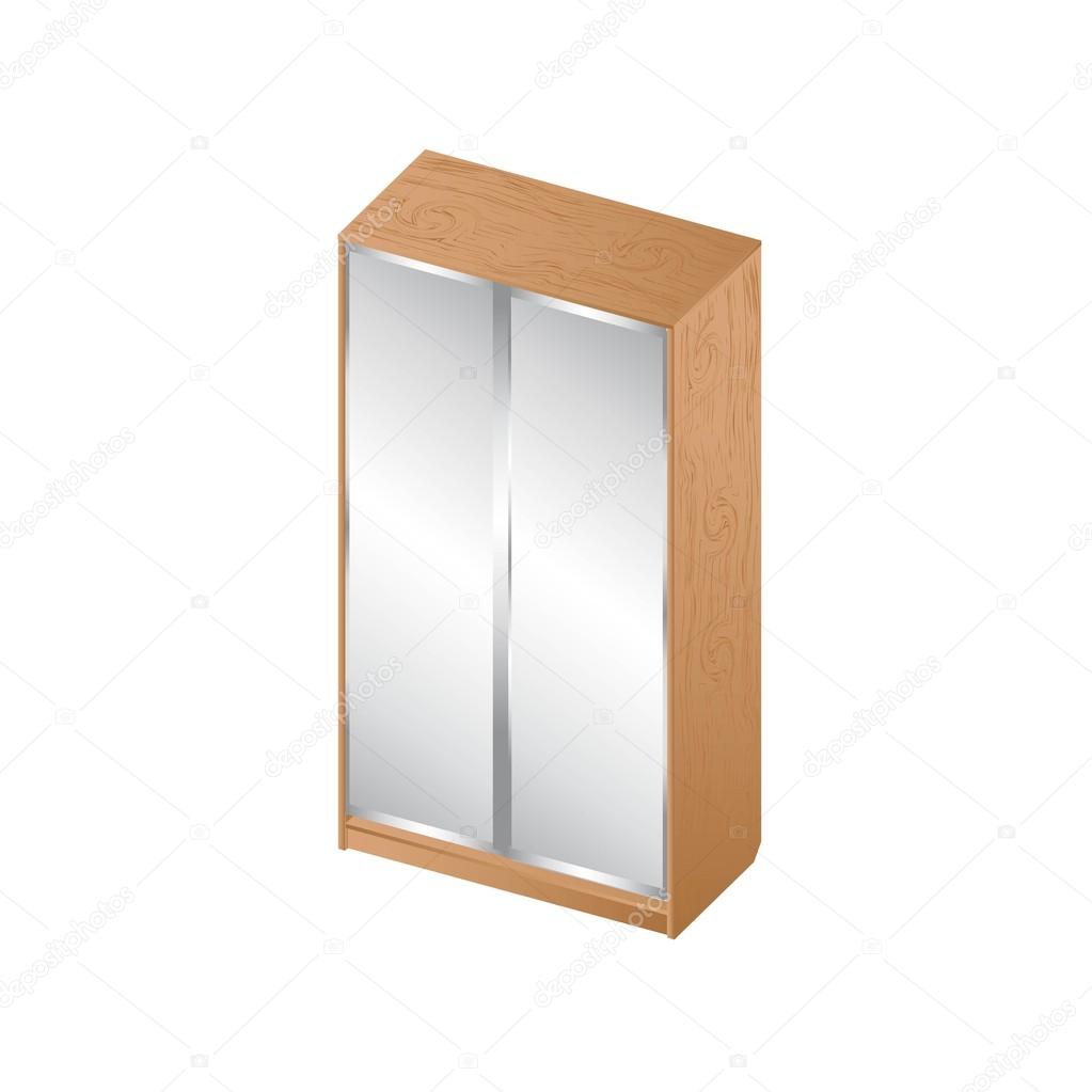 Illustrazione di vettore. Armadio e ripiani in legno per abiti ... Illustrazione di vettore. Armadio e ripiani in legno per abiti ...