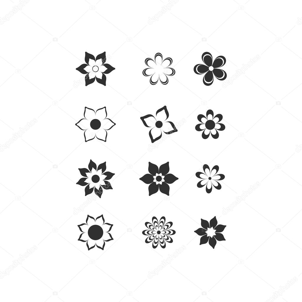 Set of Vector Flowers