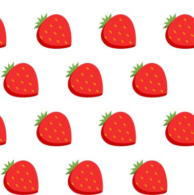 Vektör sorunsuz arka plan. Çilek
