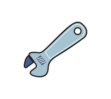 Vektör simgesi, İngiliz anahtarı. Öğe araçları