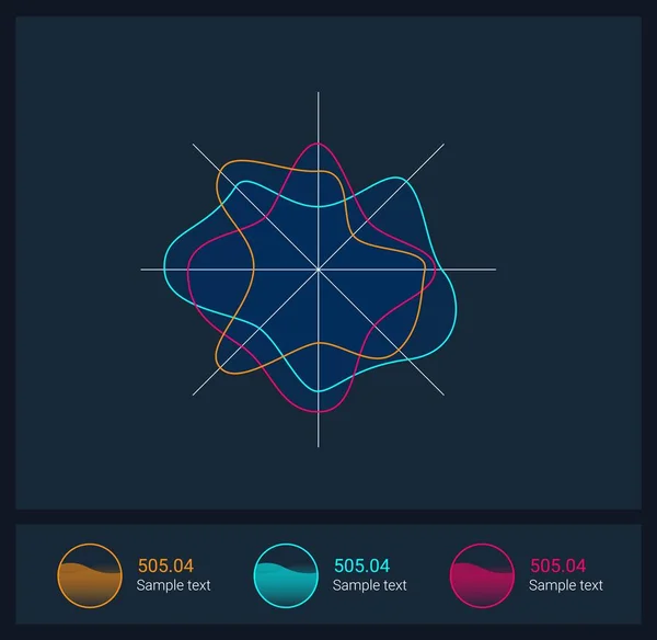 Infographic instrumentpanelsmallen med platt design grafer och diagram. Bearbetning analys av data — Stock vektor