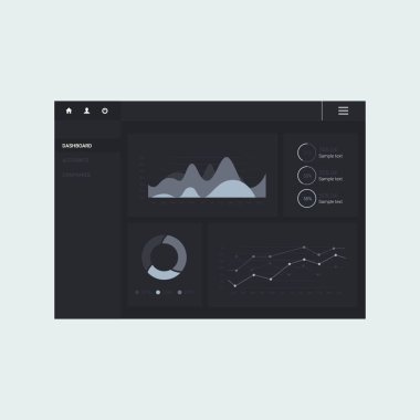 Infographic Pano şablonu düz tasarım grafik ve grafik