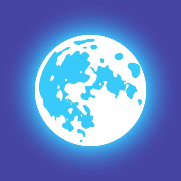 Vector moon. Flat style — Stock Vector