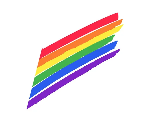 벡터 아이콘 플래그입니다. 무지개의 색상입니다. 게이 프라이드 깃발의 그림 — 스톡 벡터