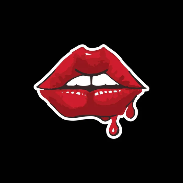 Fondo sin fisuras. Labios vectoriales. Icono. La boca de una mujer. Lápiz labial rojo Ilustración De Stock