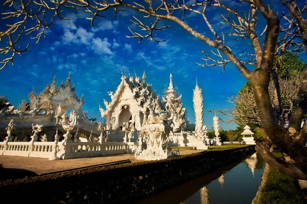 Wat Rong Khun Bílý Chrám Thajska — Stock fotografie