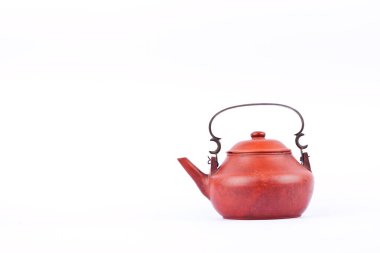 Ev içleri için antik bir terracotta çaydanlığı