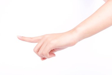 parmak el sembolleri konsepti izole etti beyaz arkaplan üzerinde dokunmatik dijital mobil fikir