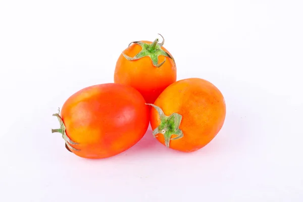 Fresh Red Tomato Vegetable Healthy Food White Background Isolated — Stock Photo, Image