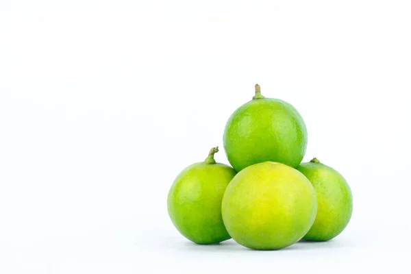 Limão Limão São Ricos Vitamina Comida Frutas Vegetais Fundo Branco — Fotografia de Stock