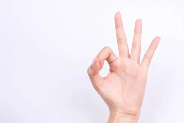 Finger Hand Symbole Isoliert Das Konzept Hand Gestisches Zeichen Okay — Stockfoto