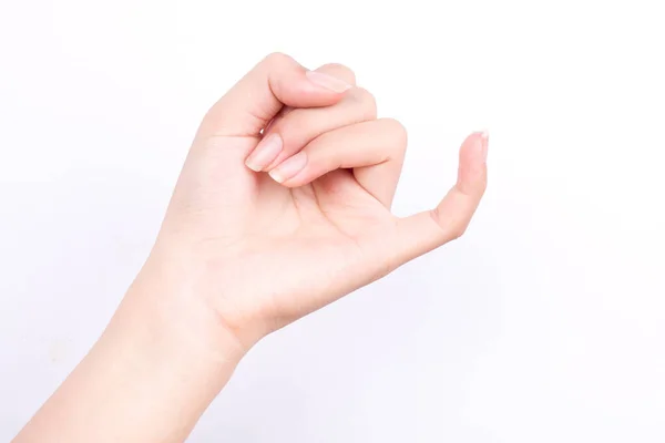 Dedo Mão Símbolos Isolado Conceito Gancho Outro Dedo Mindinho Médio — Fotografia de Stock