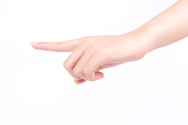 parmak el sembolleri konsepti beyaz arkaplanda dokunmatik dijital fikir izole