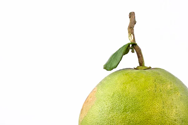 Pomelos Verdes Frescos Dulces Sobre Fondo Blanco Fruta Sana Alimentos — Foto de Stock